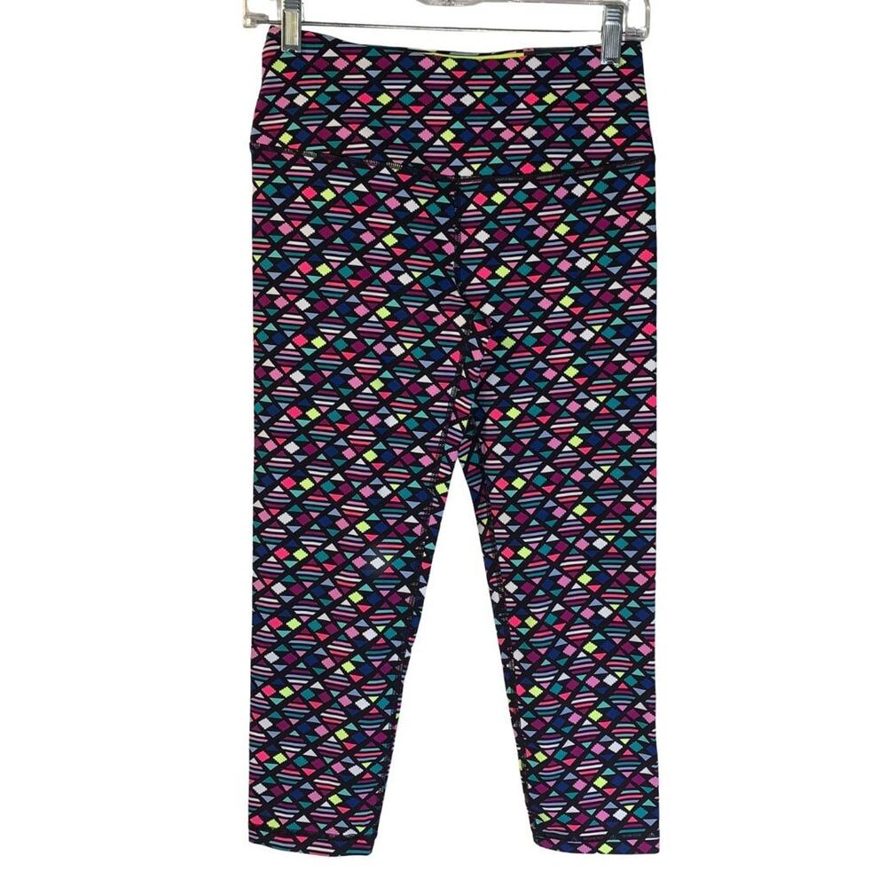 Victoria's Secret VSX Women's Knockout Capri Leggings Size S NEW Colorful Retro